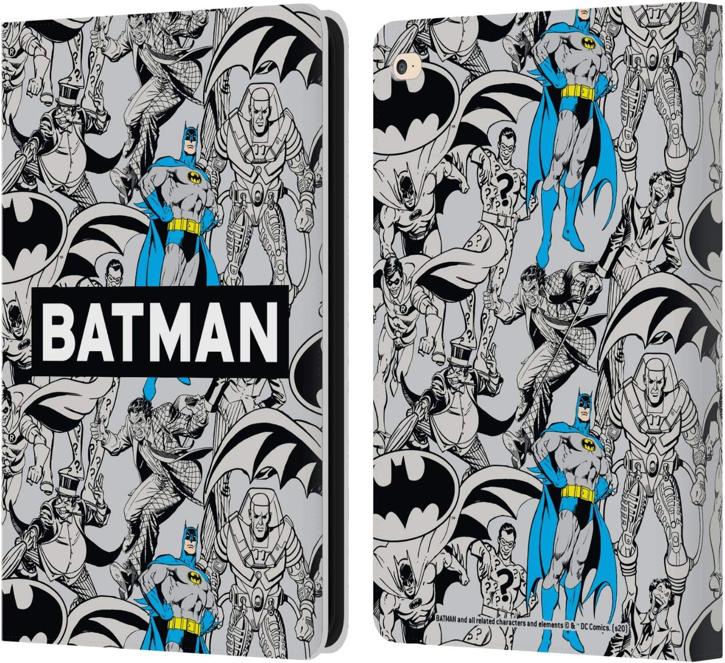 Batman DC Comics Vintage Fashion Leather Wallet Case for iPad Air 2