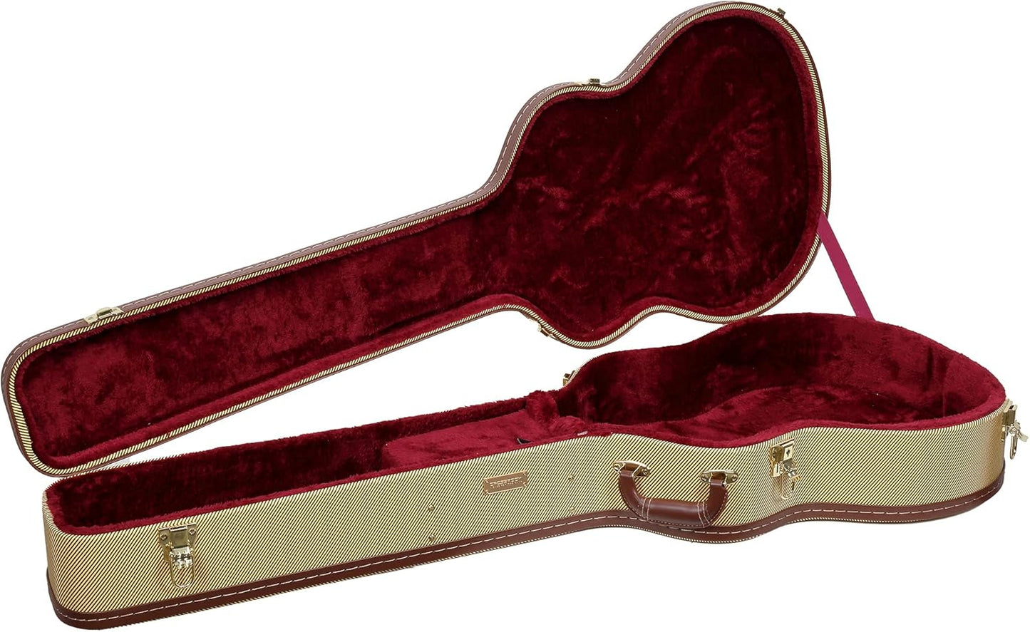 Crossrock Wood Case for Acoustic Bass Guitars - Heavy Duty Protection