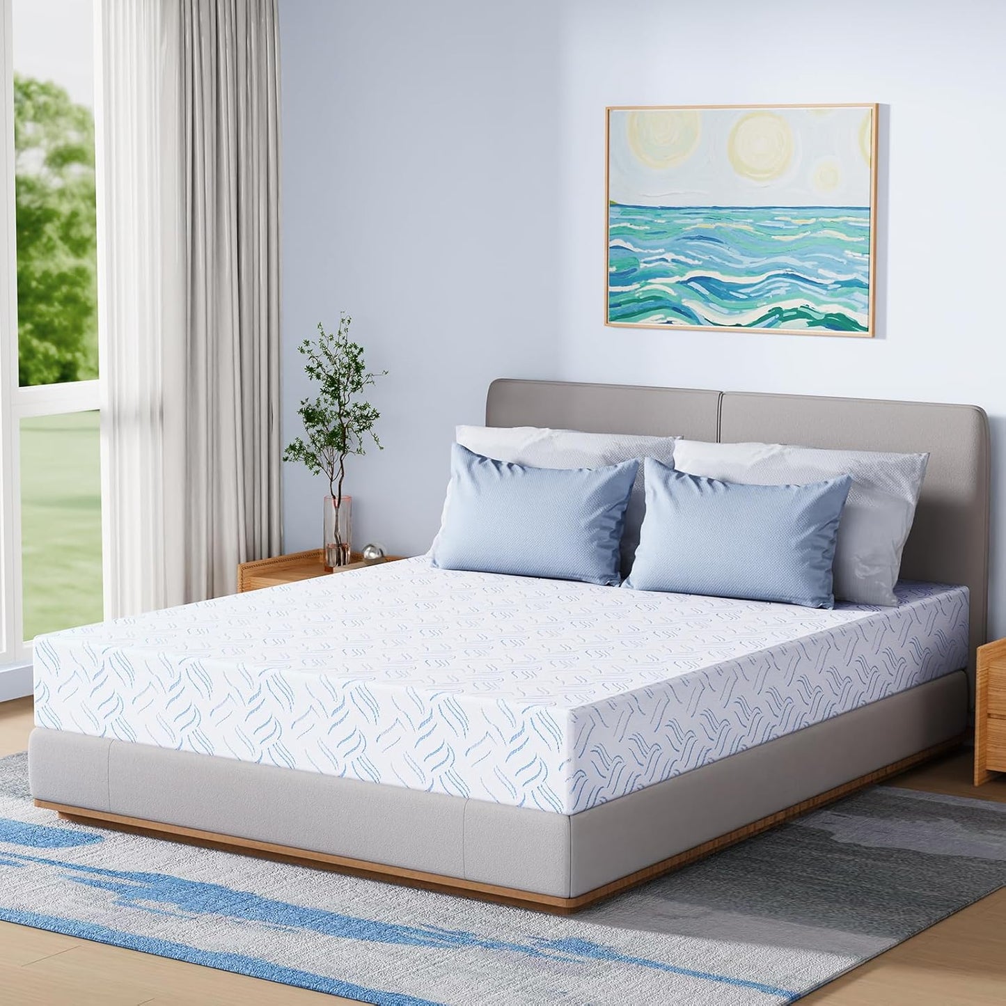 Queen Mattress with Cooling Gel Memory Foam for Comfort