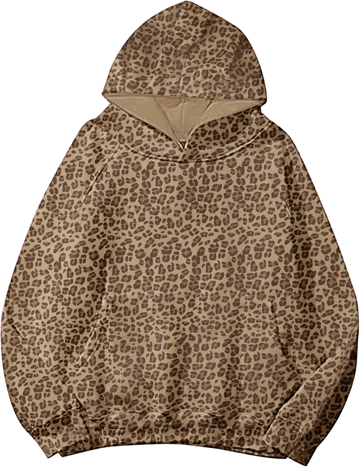 Oversized Cheetah Print Hoodie for Women - Cozy and Stylish