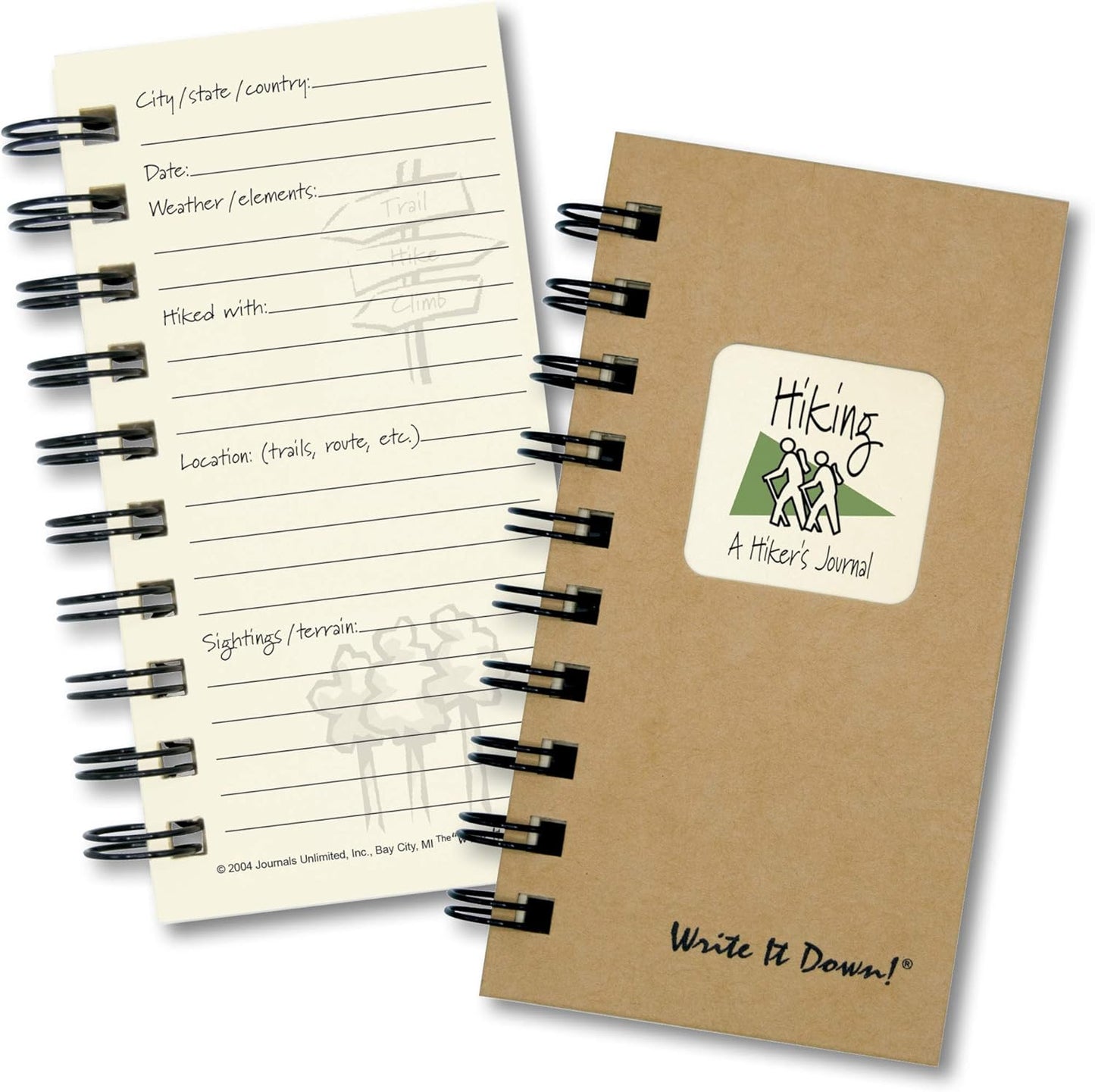 Hiker's Guide Mini Journal, Kraft Cover, USA Made