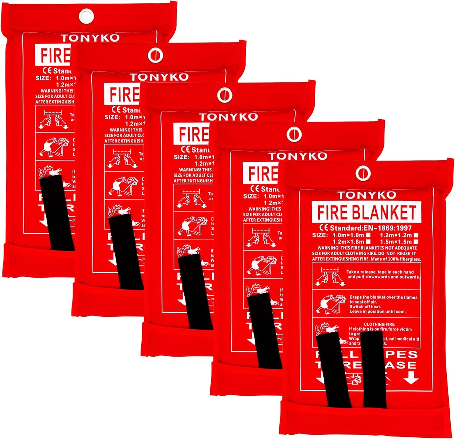 TONYKO Emergency Fire Blankets for Kitchen and Camping Safety