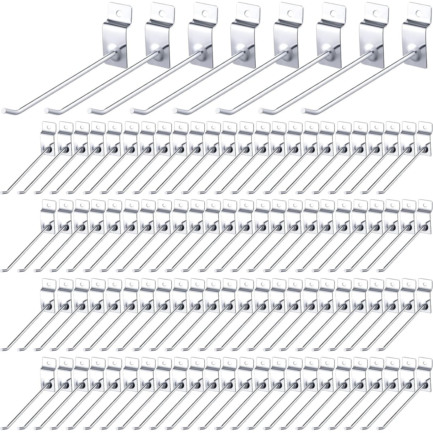 Moxweyeni 100 Pcs Heavy Duty Slatwall Panel Hooks for Display