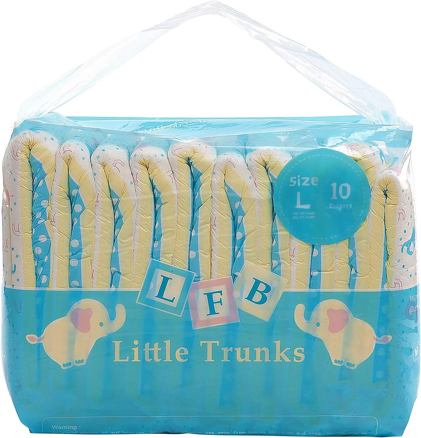 Littleforbig Adult Printed Diaper 10 Pieces - Stay Comfortable, Large Size