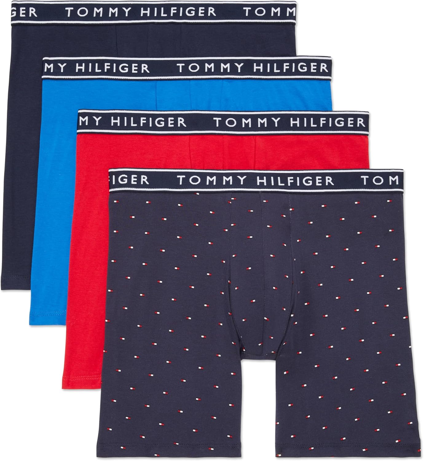 Tommy Hilfiger Cotton Stretch Boxer Briefs for Men - 4-Pack