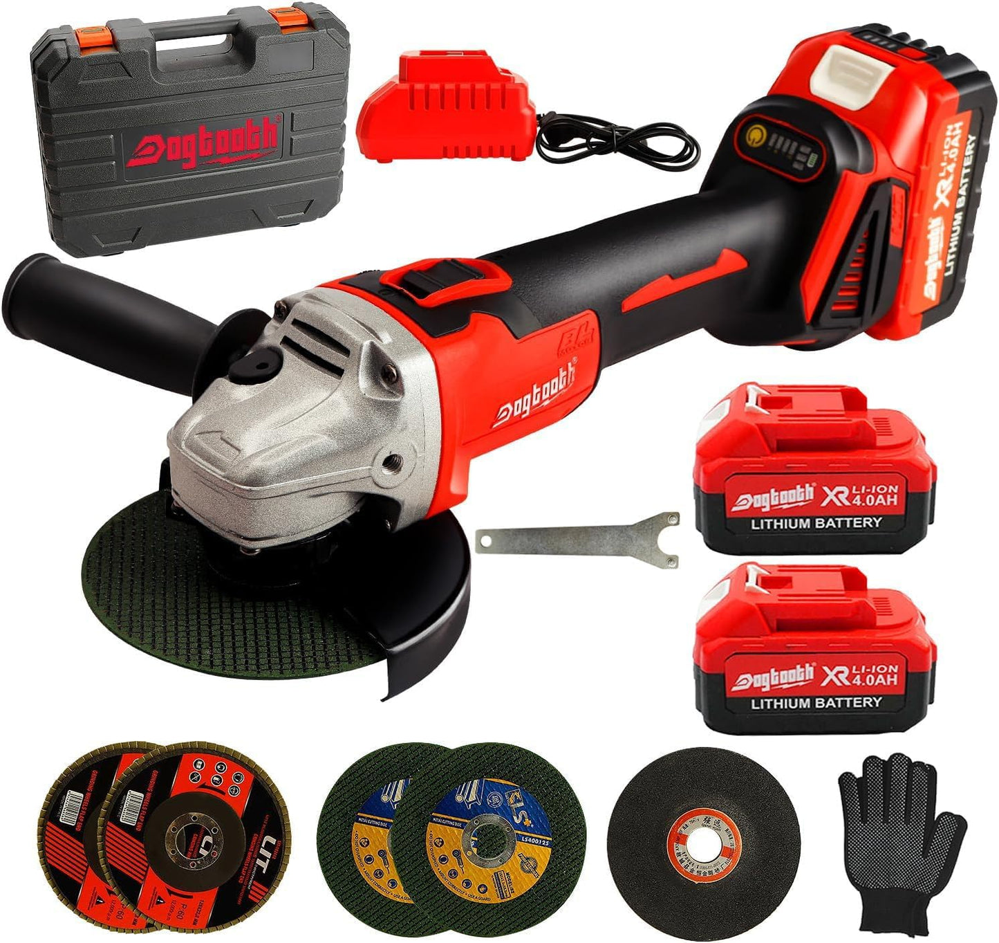 DOGTOOTH 21V Cordless Angle Grinder Kit for Precision Cutting