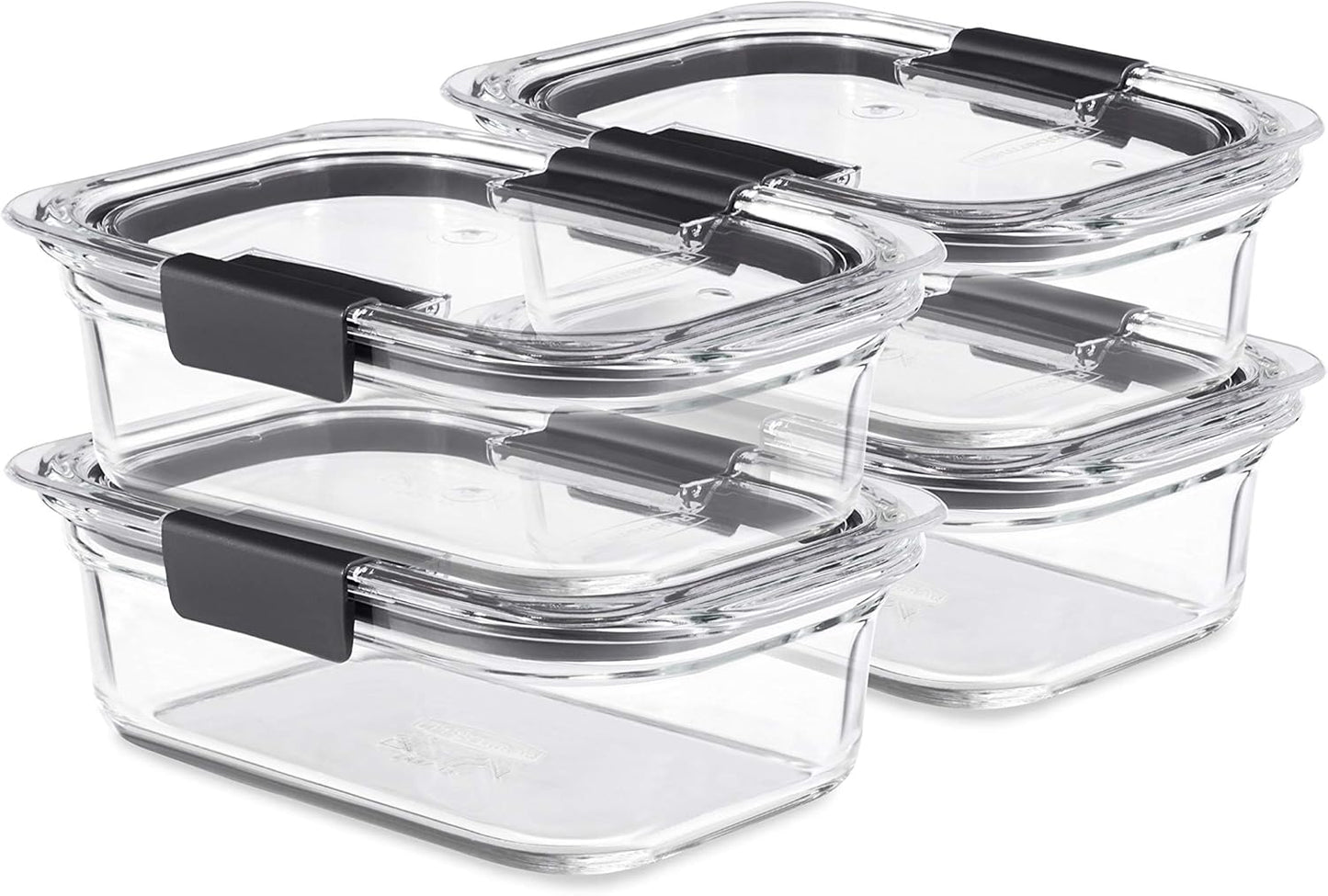 Rubbermaid Brilliance Glass Food Storage Containers Set of 4