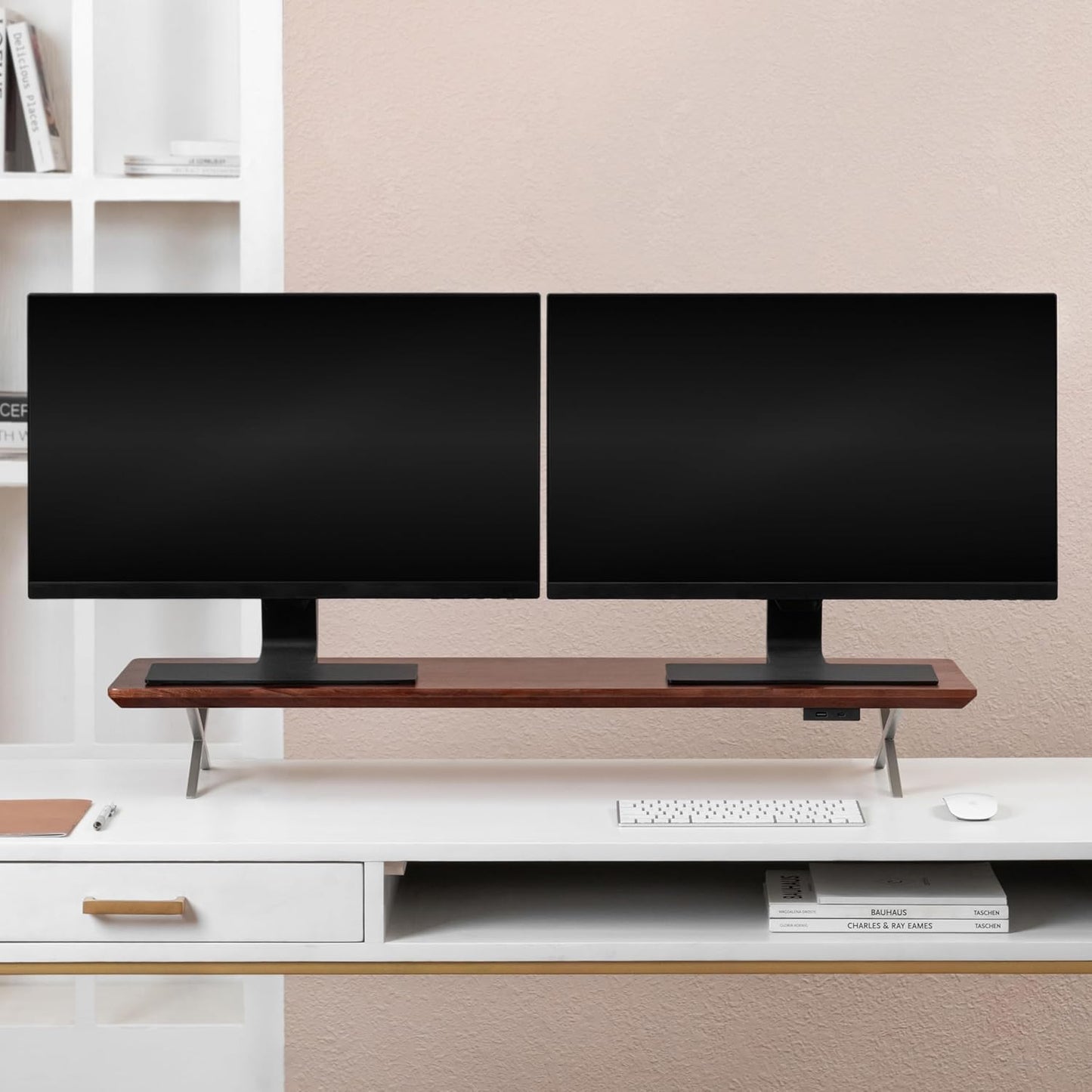 Ergonomic Monitor Stand for Desk - Space-Saving Riser Solution