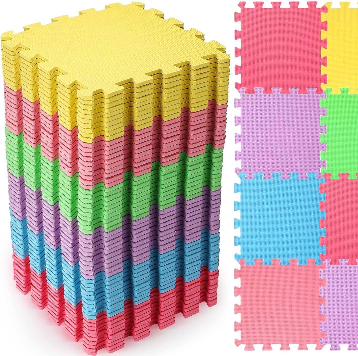 Nuanchu Foam Puzzle Floor Mat Set for Kids - 60 Pcs Fun Play