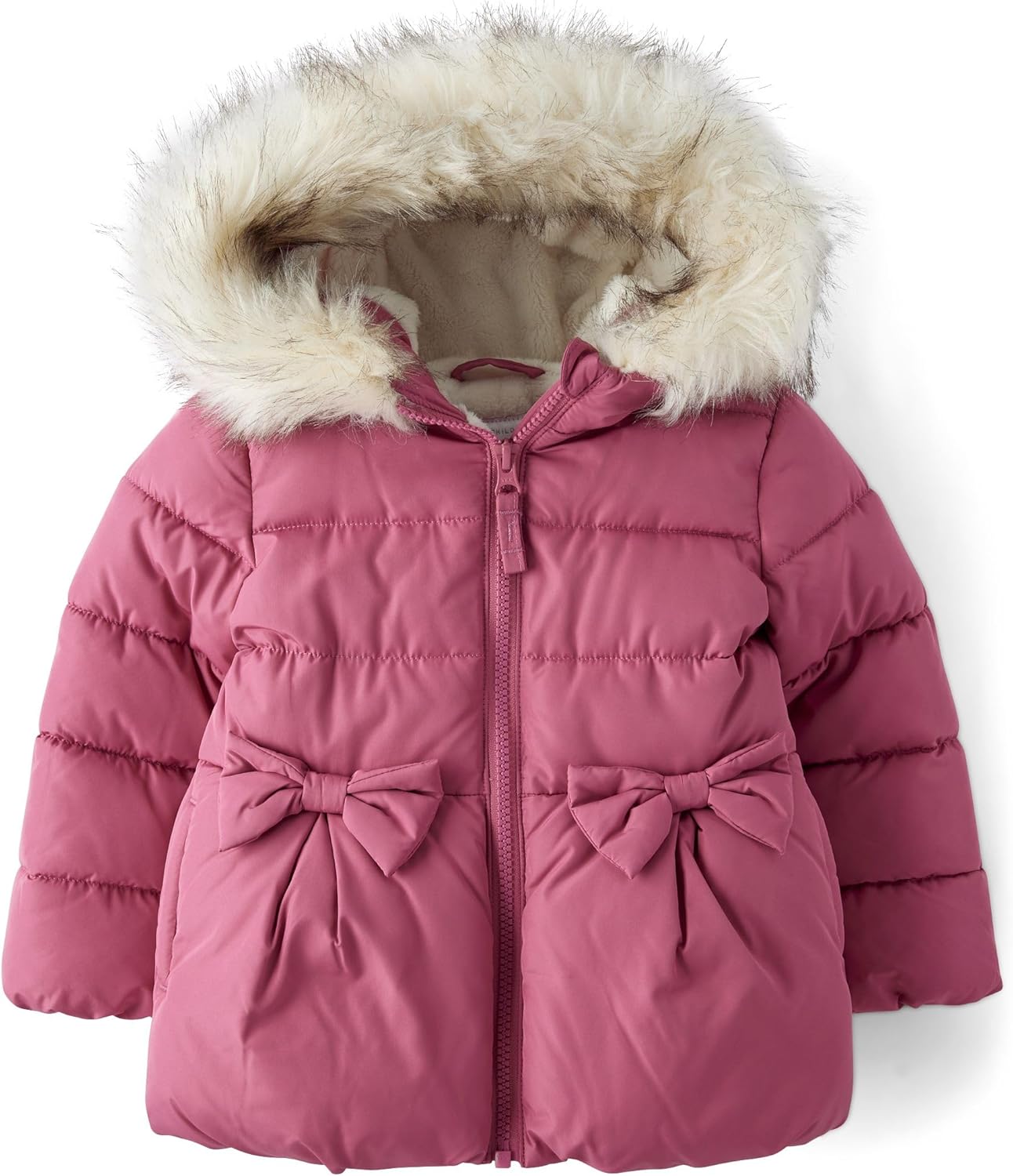 Baby and Toddler Girls' Medium Weight Wind-Resistant Puffer Jacket