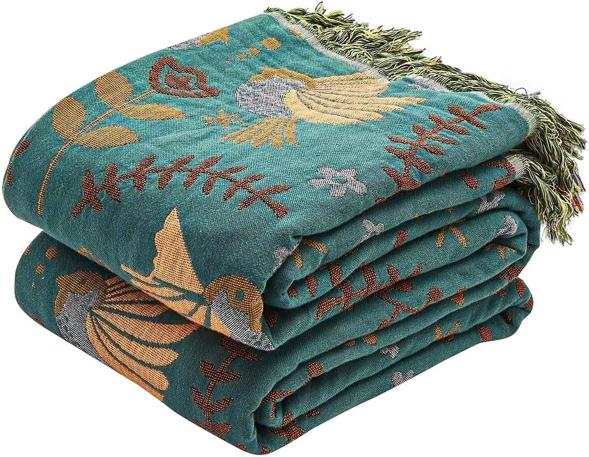 Boho Throw Blanket - 100% Cotton Ultra Soft Luxury Quilt