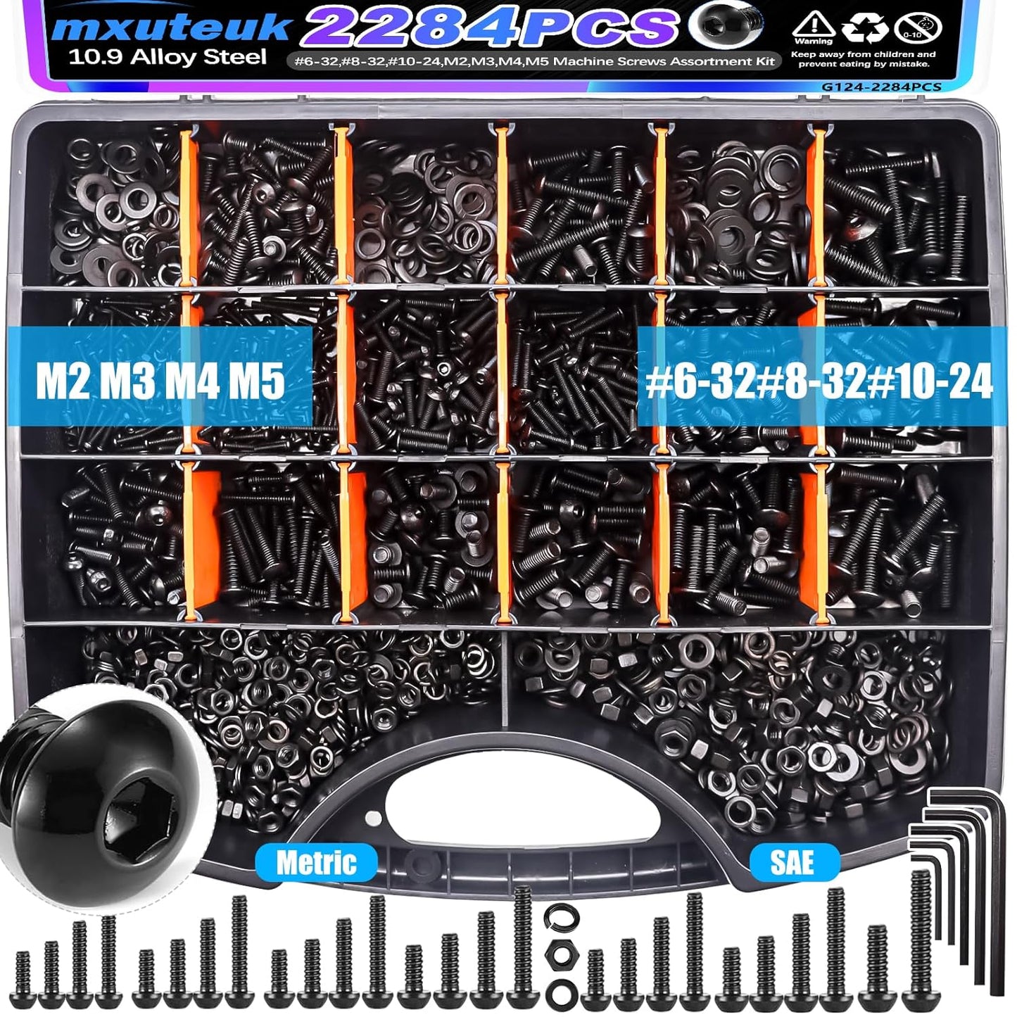 mxuteuk Machine Screws Assortment Kits for Every Need