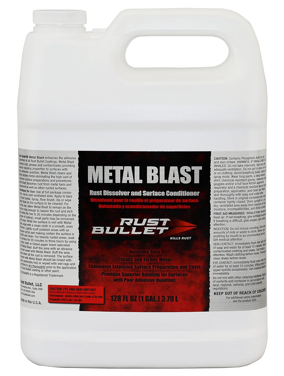 RUST BULLET Metal Blast - Effective Rust Remover & Metal Prep