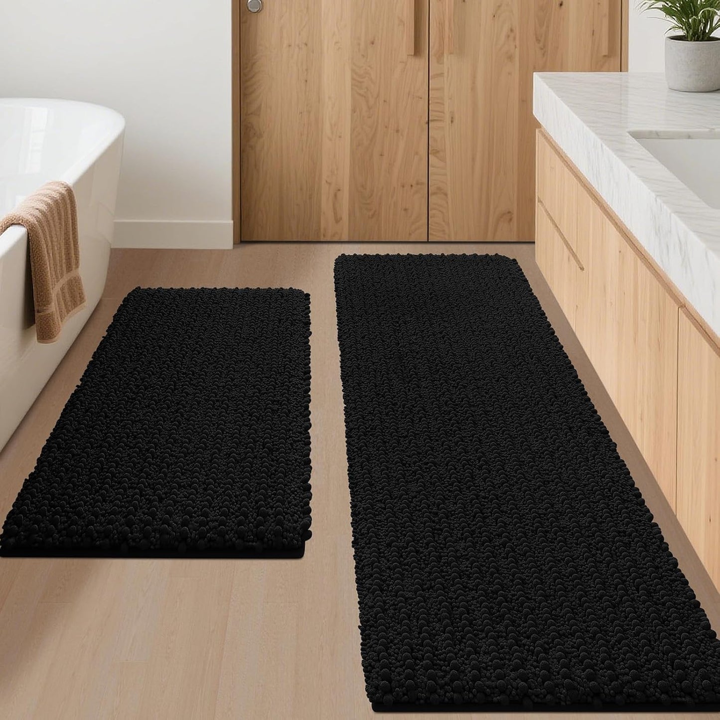 Luxury Chenille Bathroom Rug Mat Set for Ultimate Comfort