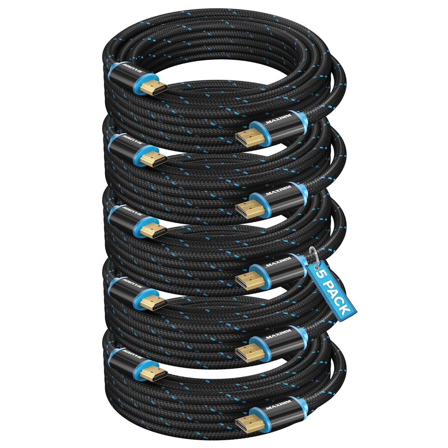 Maximm 4K HDMI Cable 5 Pack - Ultimate Ultra HD Clarity