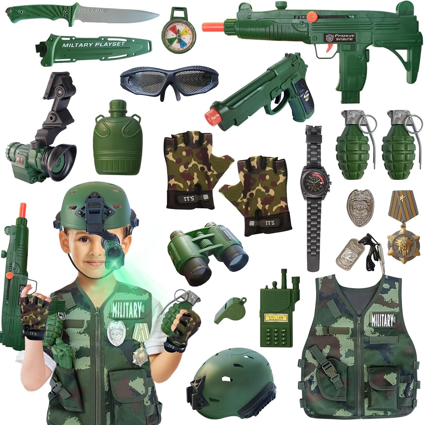 Kids Army Costume Set - Ultimate Role Play Kit for Young Soldiers
