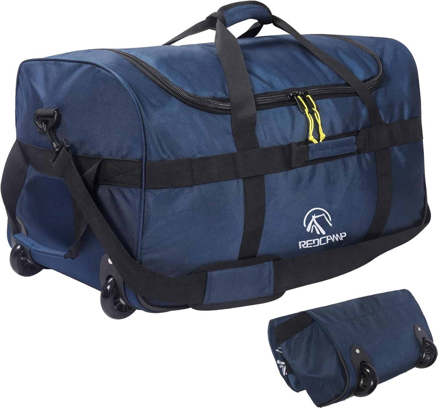 REDCAMP Foldable Duffle Bag with Wheels for Travel and Storage