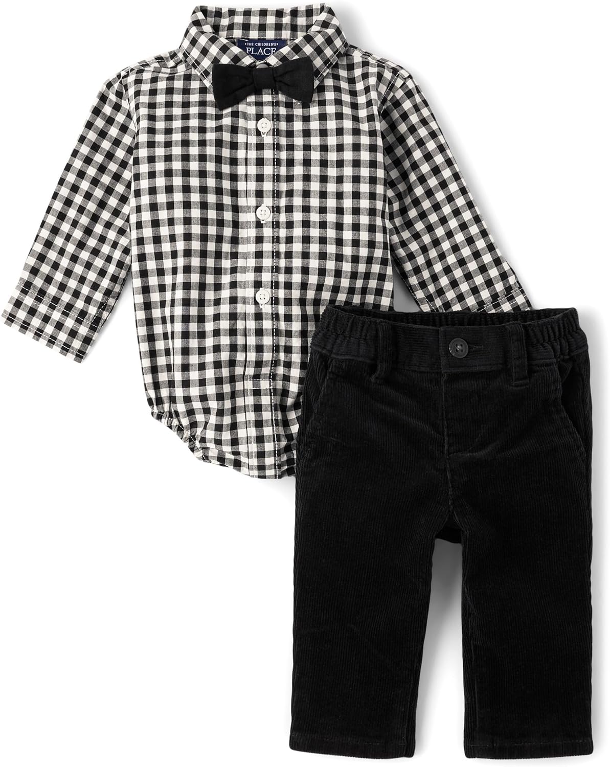 Stylish Baby Boys Button Down Shirt and Pants 2 Piece Outfit