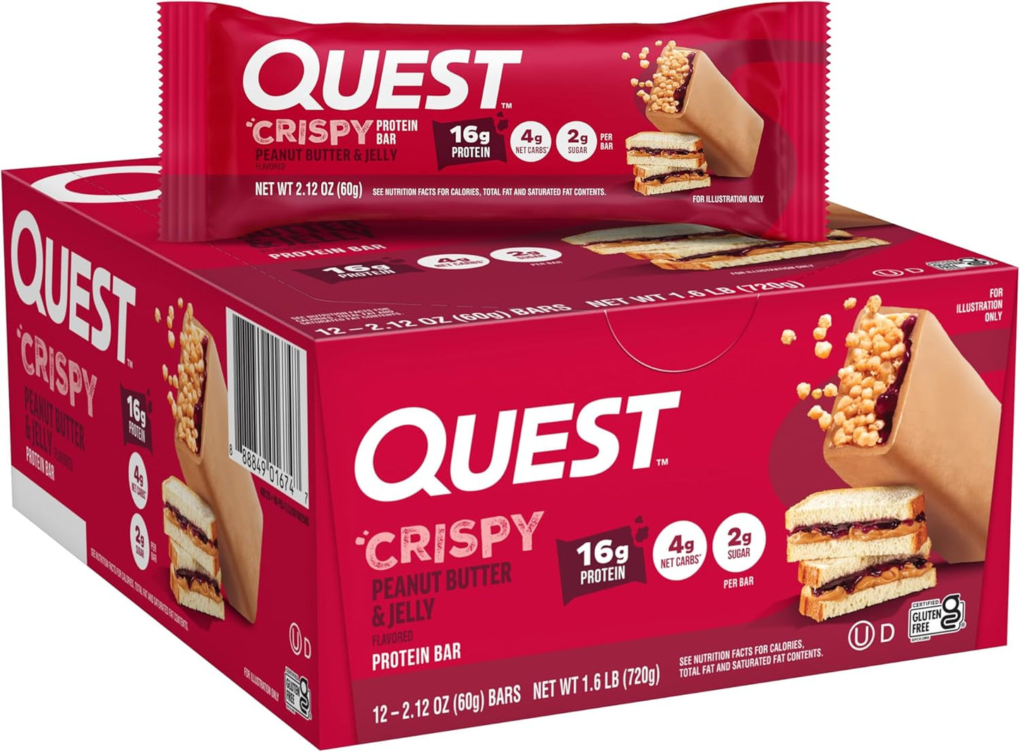 Quest Nutrition Crispy Peanut Butter & Jelly Protein Bars Review