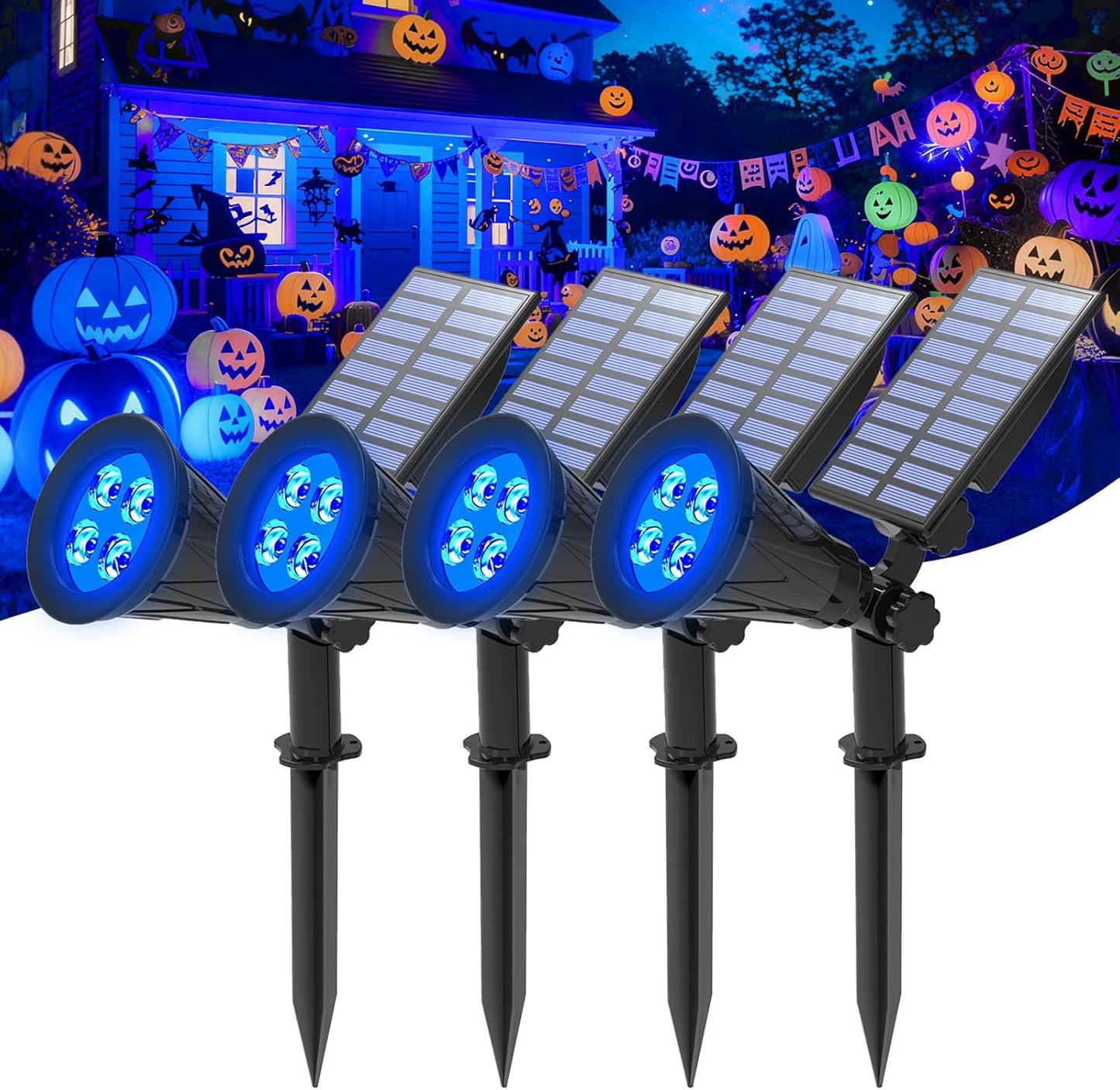 T-SUNUS Halloween Solar Landscape Spotlights for Outdoor Use