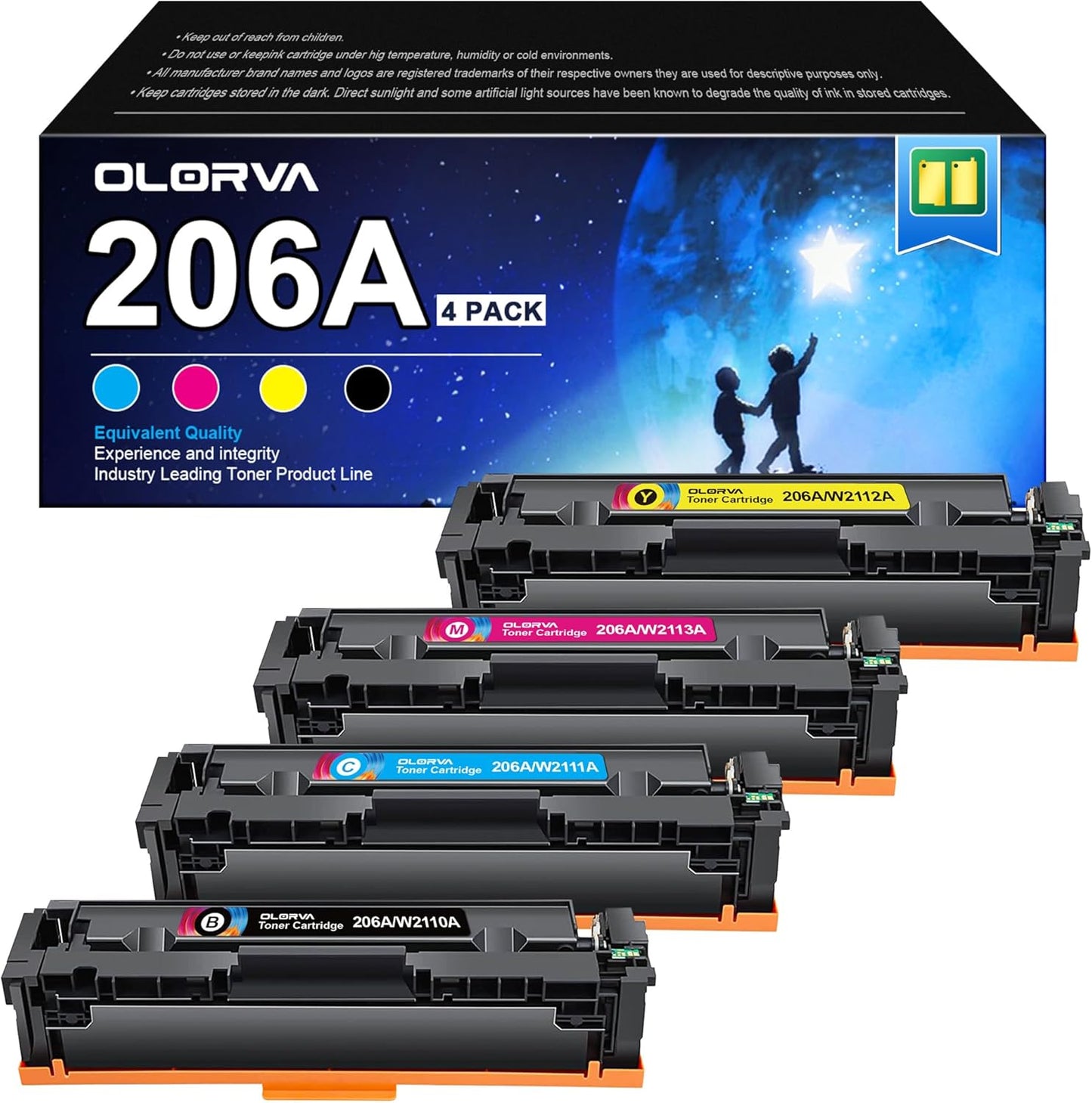 High-Quality 206A Toner: HP Color Laserjet MFP Compatible | Pack of 4