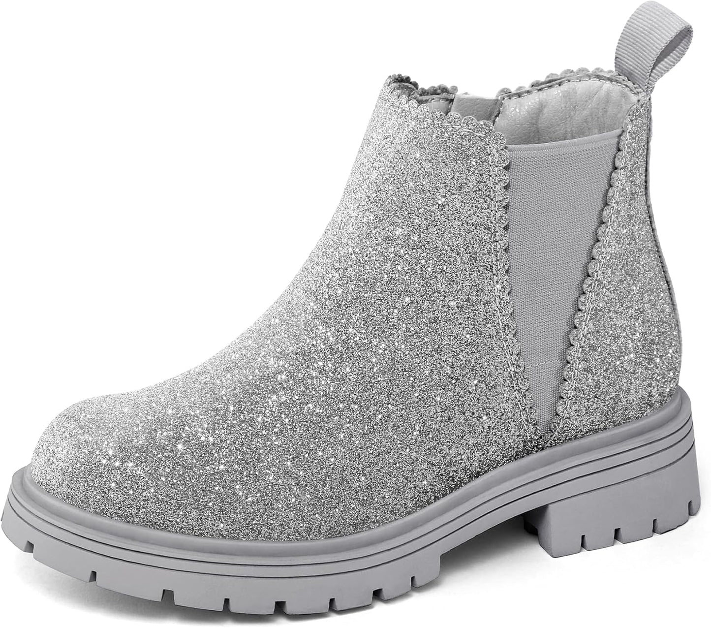 K KomForme Girls Ankle Boots with Side Zipper for Kids