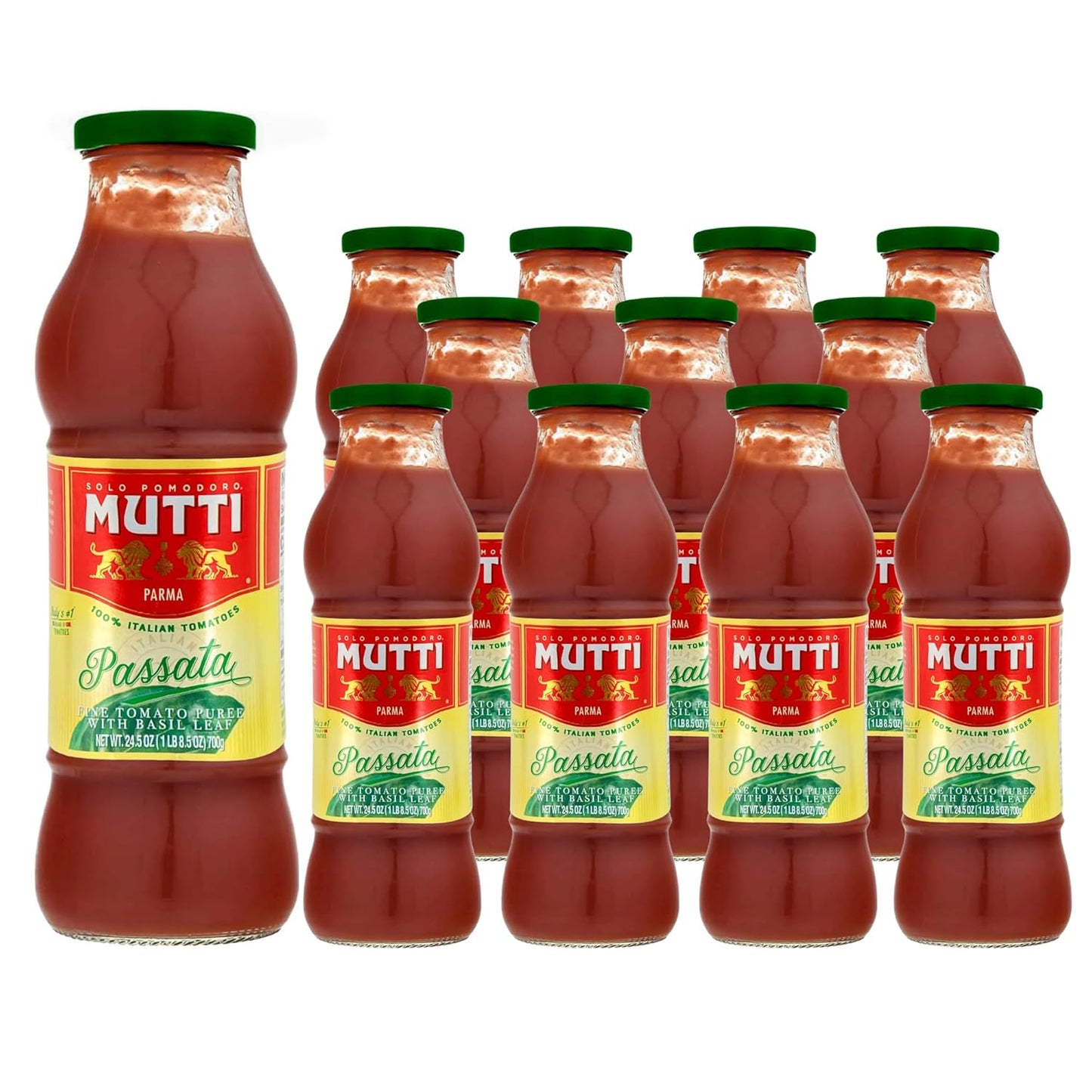 Mutti Tomato Puree with Basil - Fresh Taste in Every Bottle