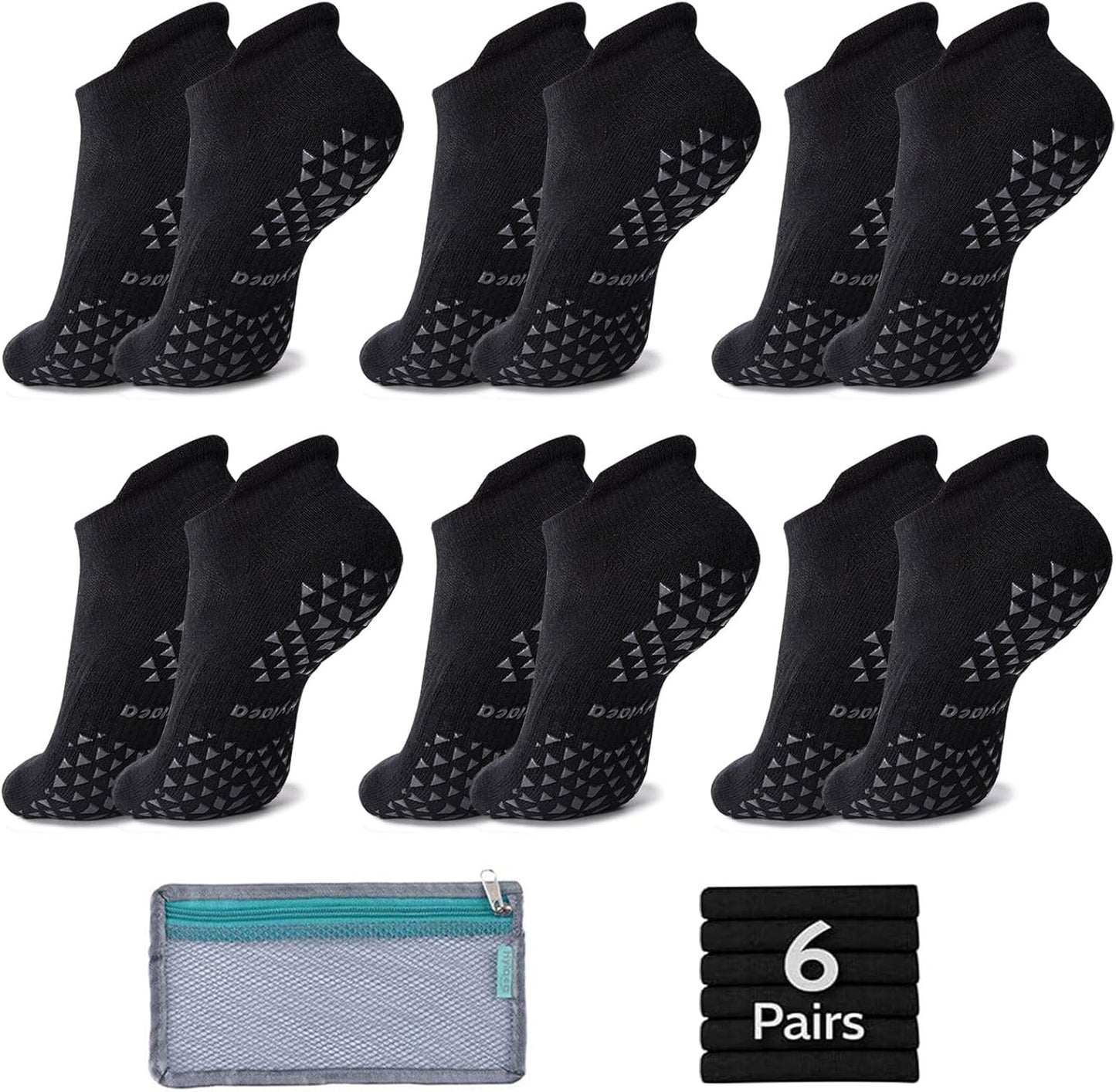 Hylaea Non Slip Yoga Socks for Grip & Stability