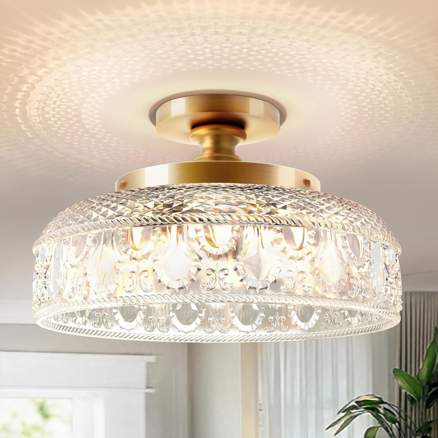 Lamomo Semi Flush Mount Ceiling Light for Modern Home Decor