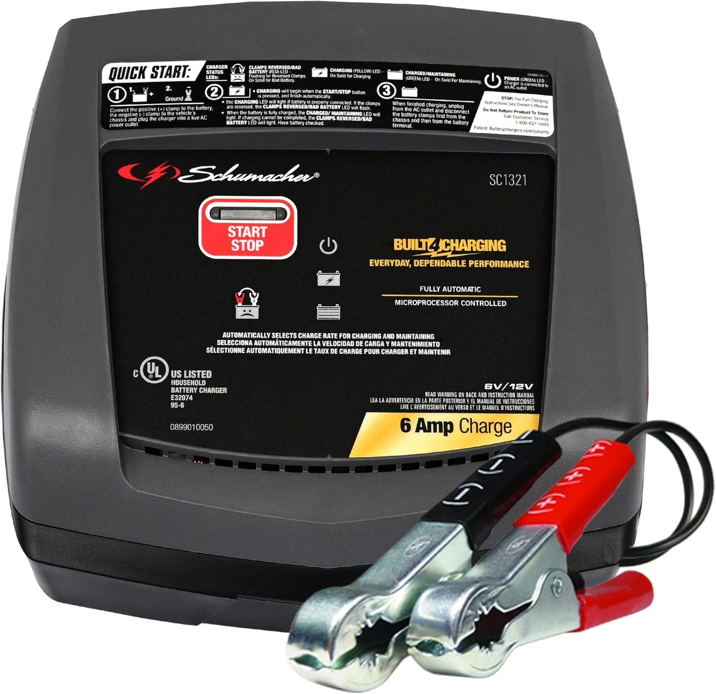 Schumacher SC1321 Auto Battery Charger - 3A/6A, 6V/12V - Cars & More!
