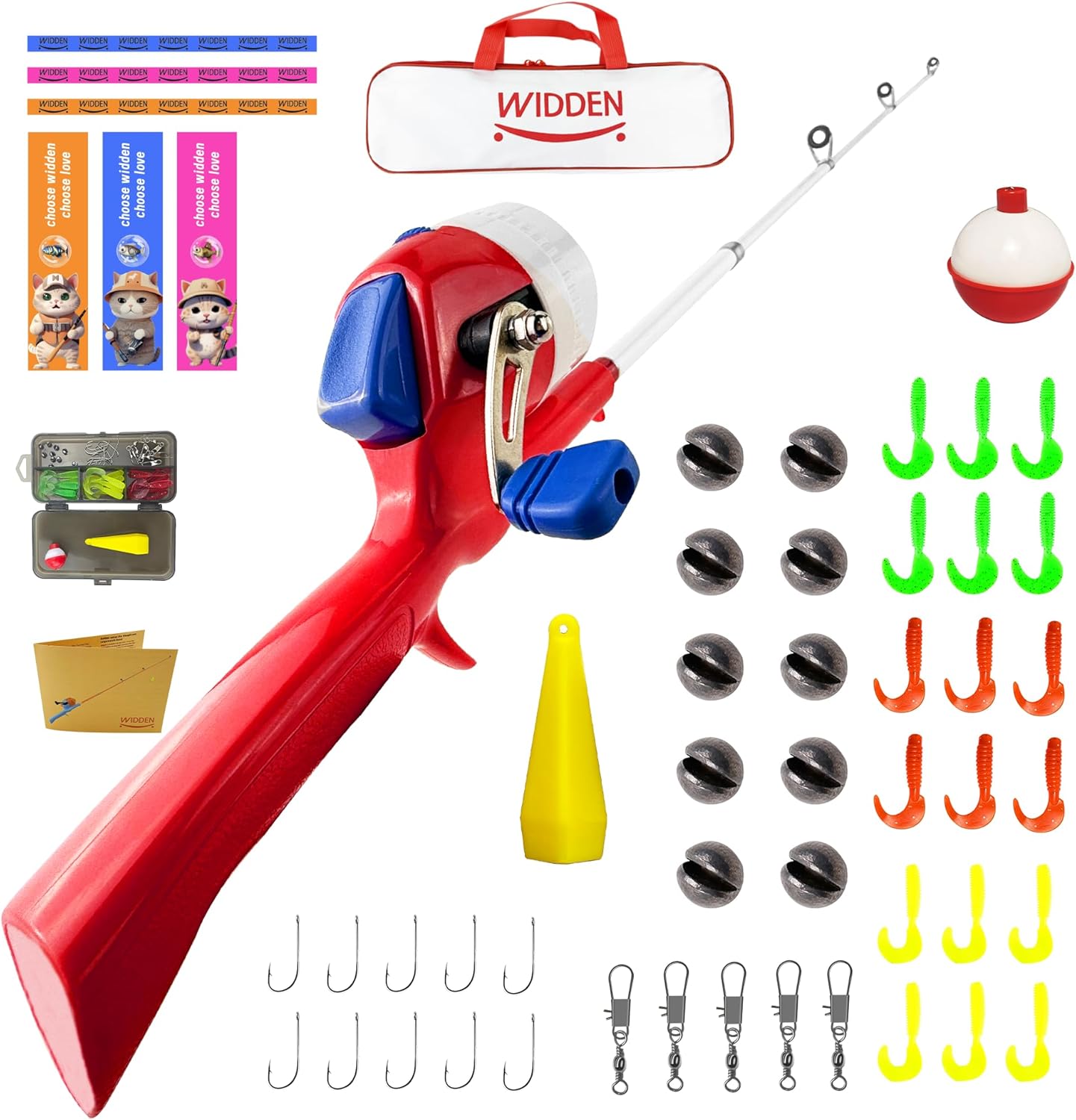 WIDDEN Kids Telescopic Fishing Rod Set