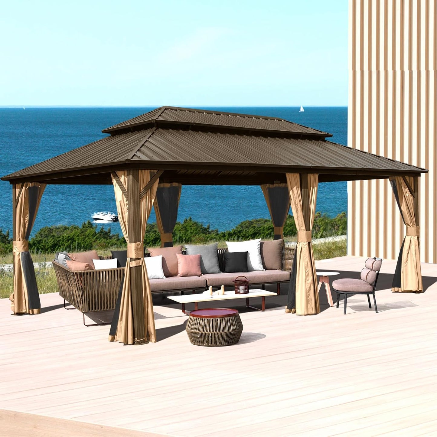 Domi 12ft x 20ft Hardtop Gazebo for Outdoor Dining and Events