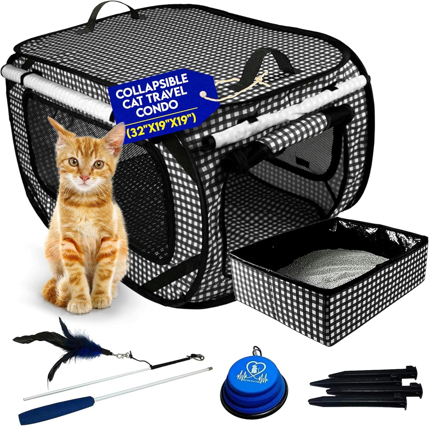 Extra Large Cat Carrier for Travel - Portable & Collapsible