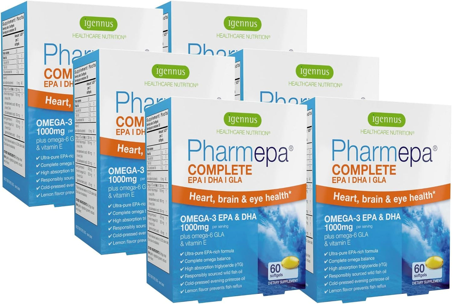 Igennus Pharmepa Complete EPA & DHA Omega-3 Fatty Acids Softgels