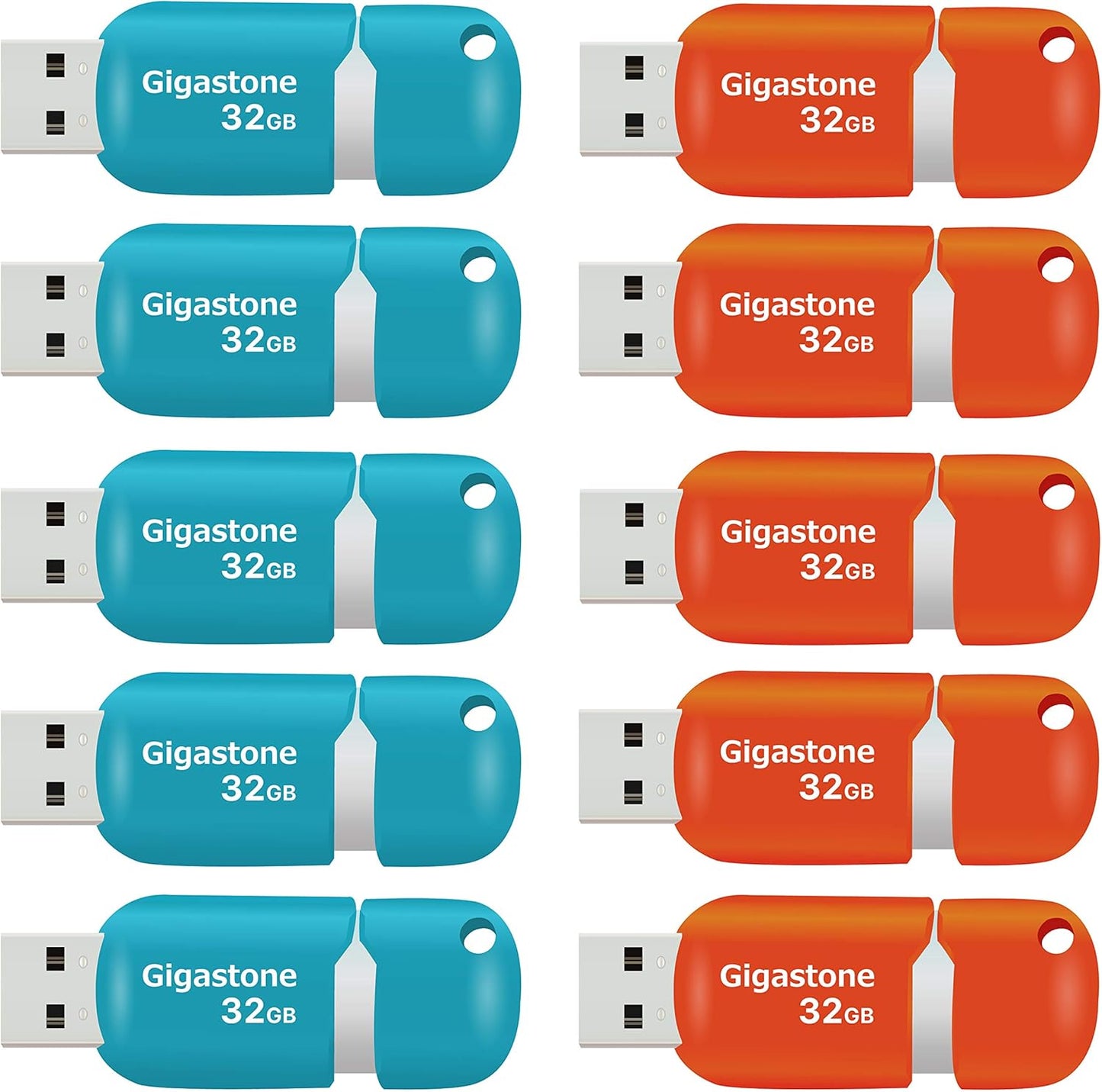 Gigastone V10 32GB USB 2.0 Flash Drive 10-Pack for All Needs