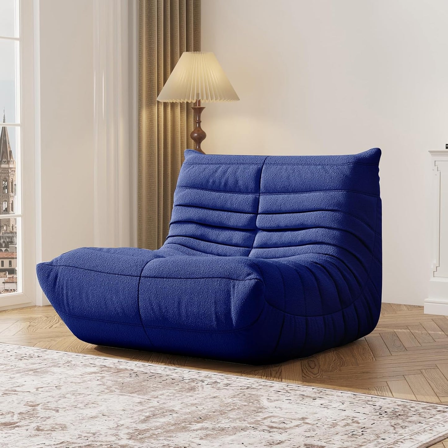 Large Bean Bag Chair for Adults with High-Resilience Foam