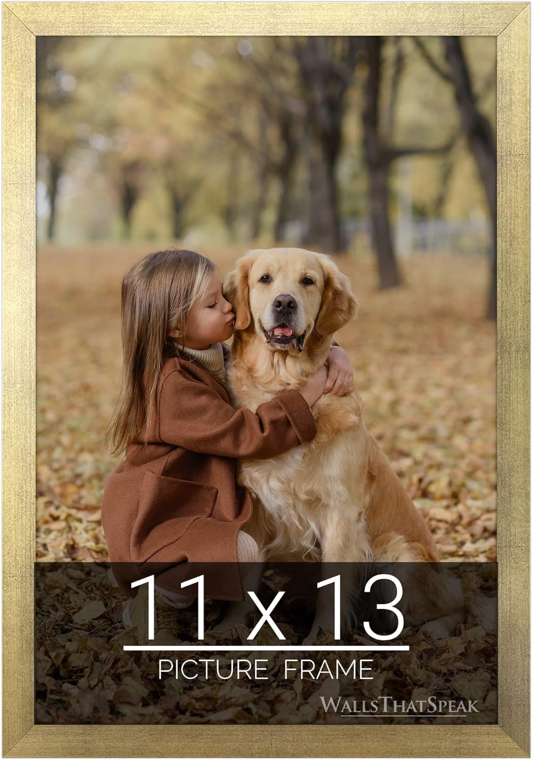 11x13 Gold Picture Frame for Puzzles Posters Photos Artwork