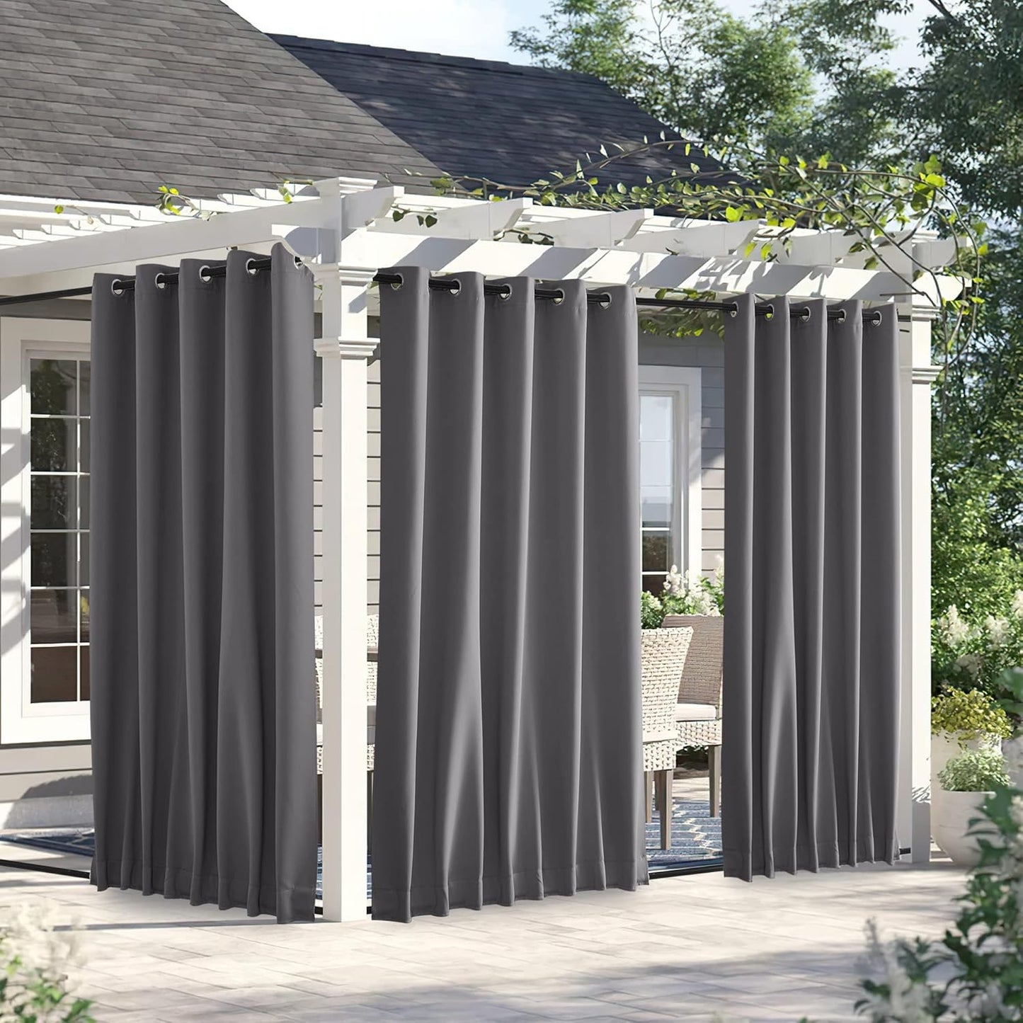 NICETOWN Outdoor Curtains for Patio Waterproof & Windproof