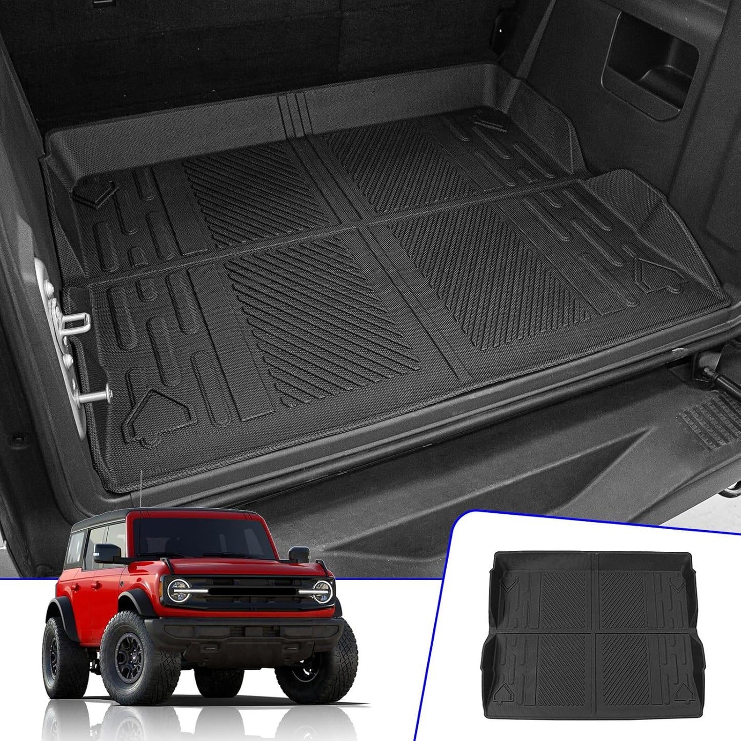 Rongtaod Cargo Mat for 2021-2025 Ford Bronco 4 Door Trunk