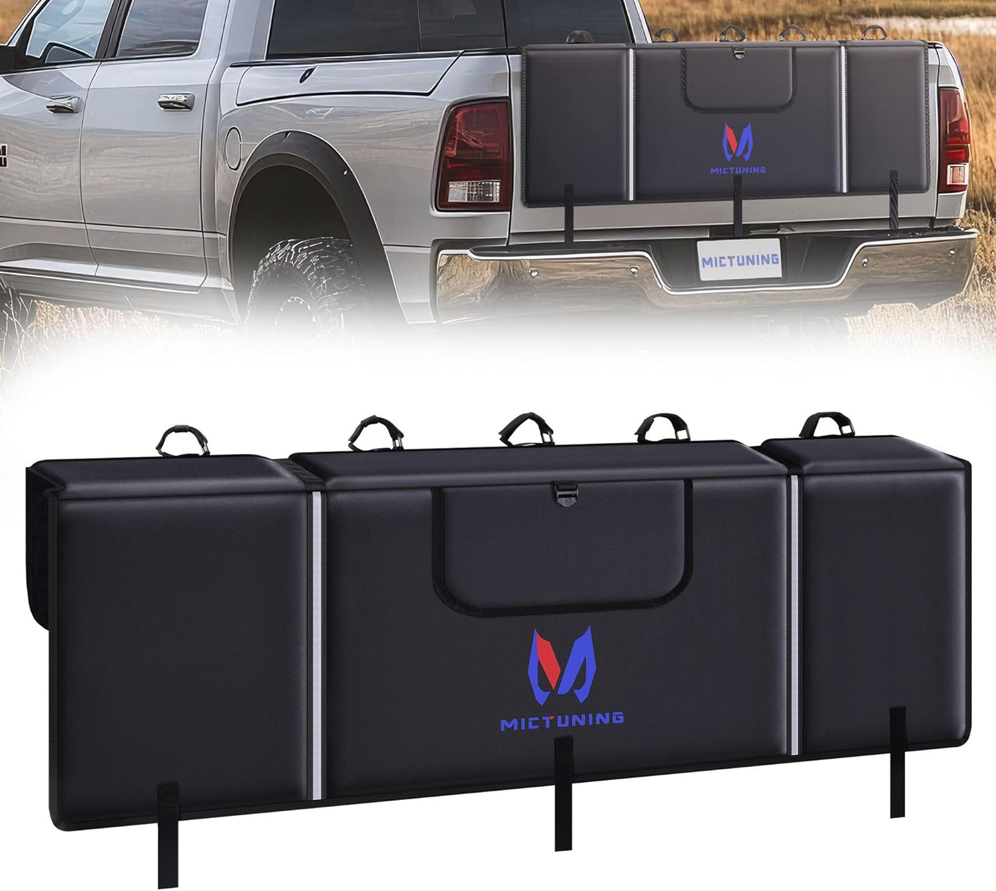 MICTUNING Tailgate Bike Pad for Secure Transport of 5 Bikes