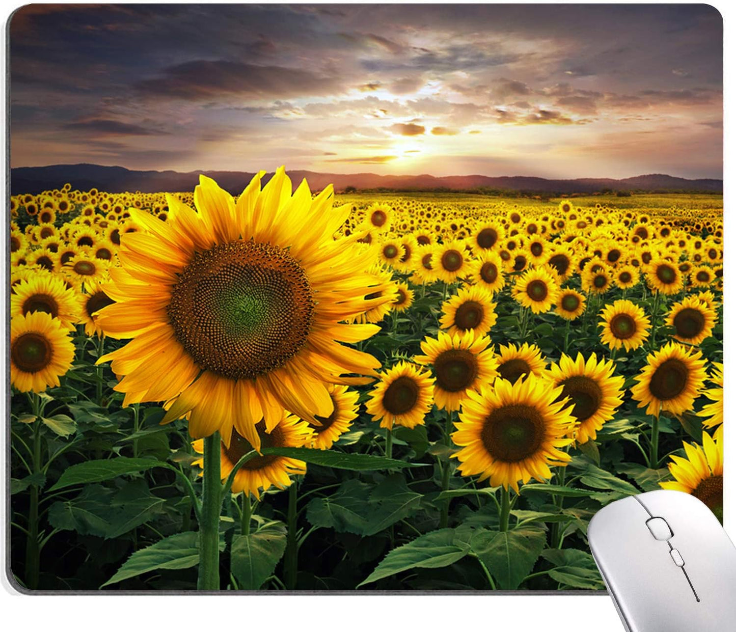 Waterproof Floral Mouse Pad, Non-Slip Office Essential, 9.5x7.9, Hokafenle