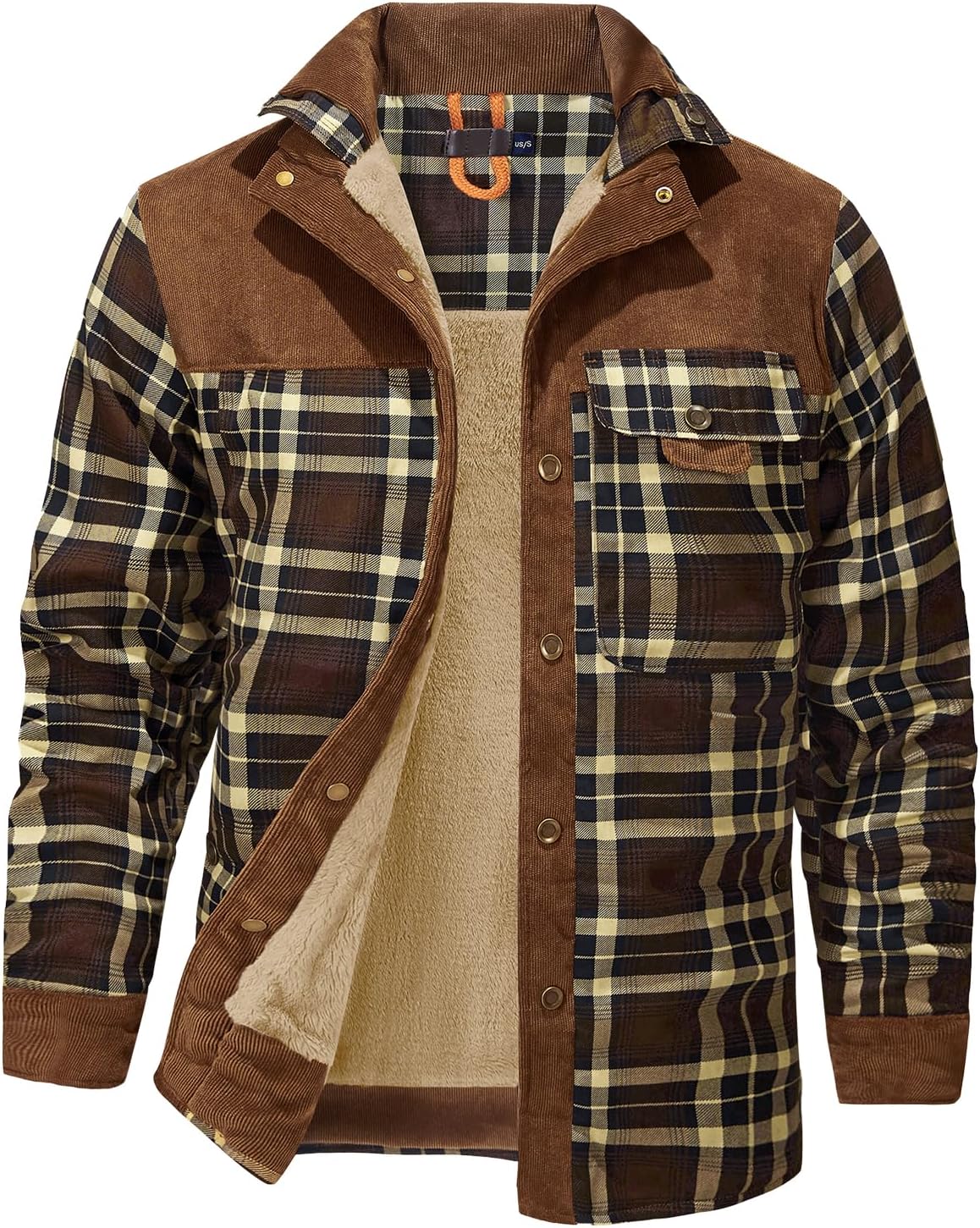 PEHMEA Men's Flannel Shirt Jacket for Fall Winter Outdoor Wear