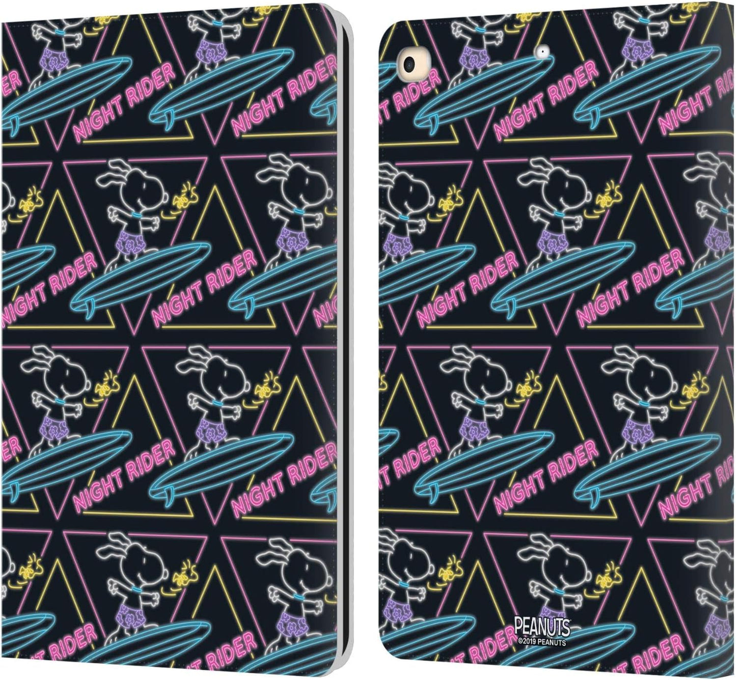 Peanuts Night Rider Snoopy Aloha Disco Leather Wallet Case
