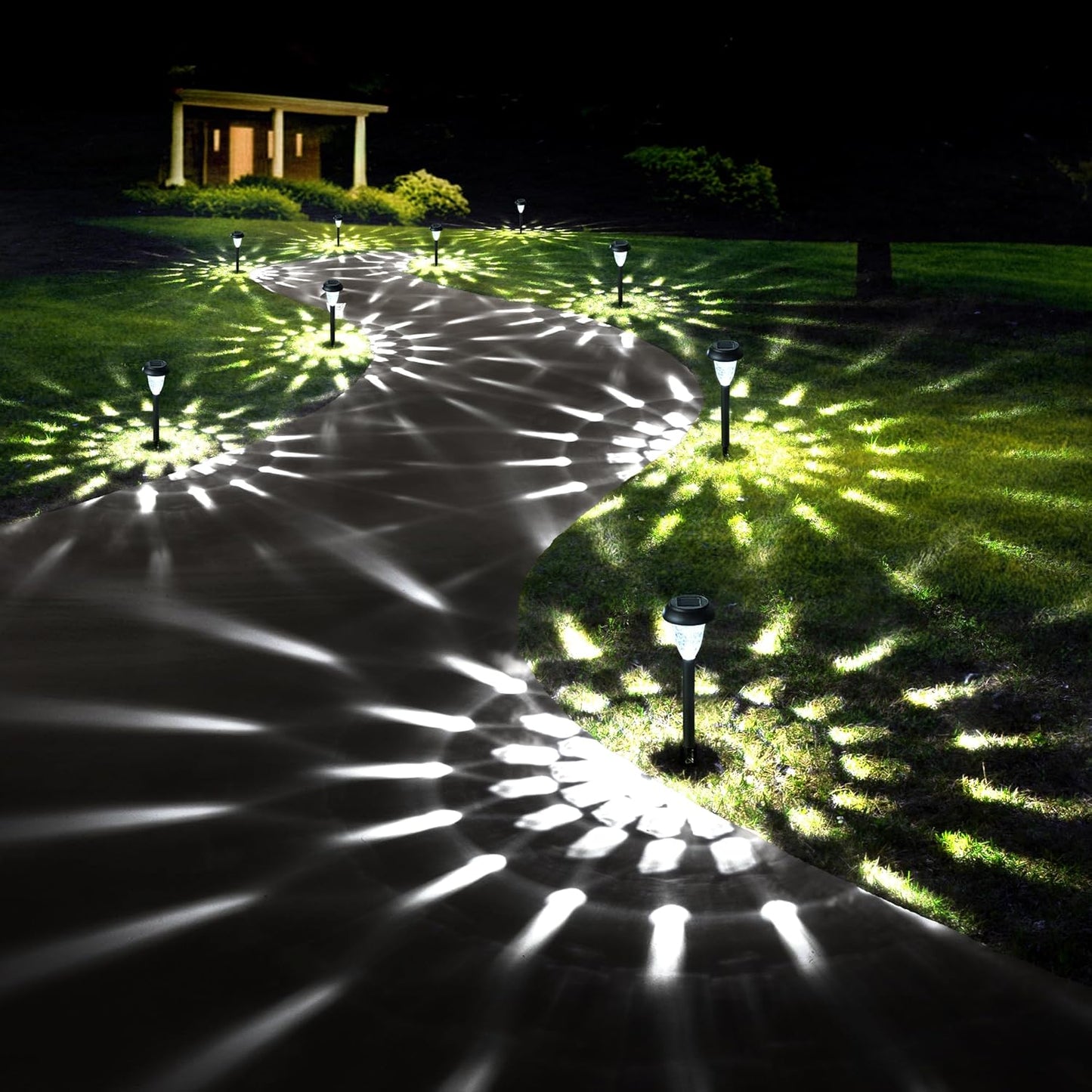 GIGALUMI Solar Light Outdoor Waterproof for Pathway and Garden