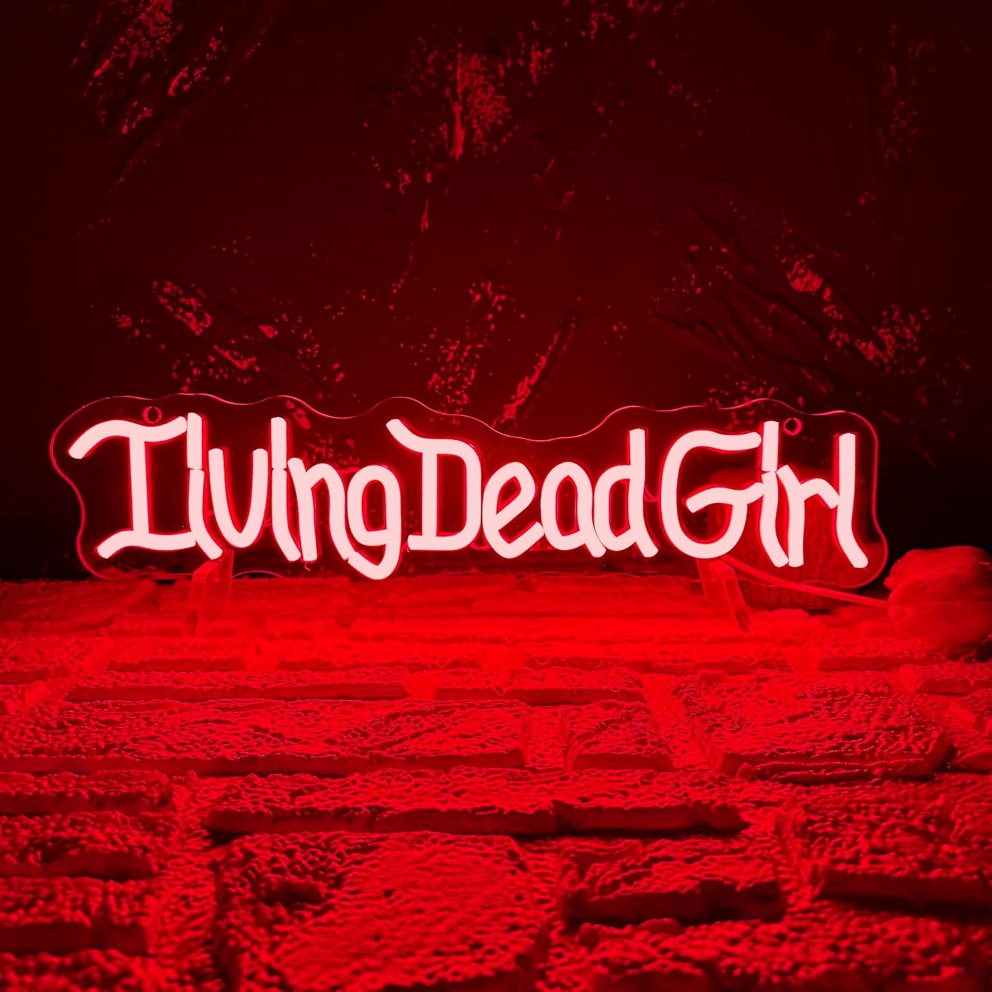 Living Dead Girl Neon Sign for Gothic Horror Decor and Parties