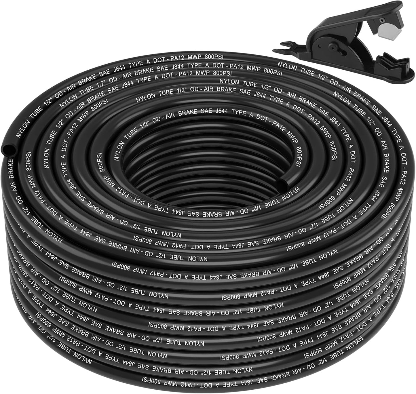 100FT 1/2 DOT Air Line for Pneumatic Tubing and Brake Systems