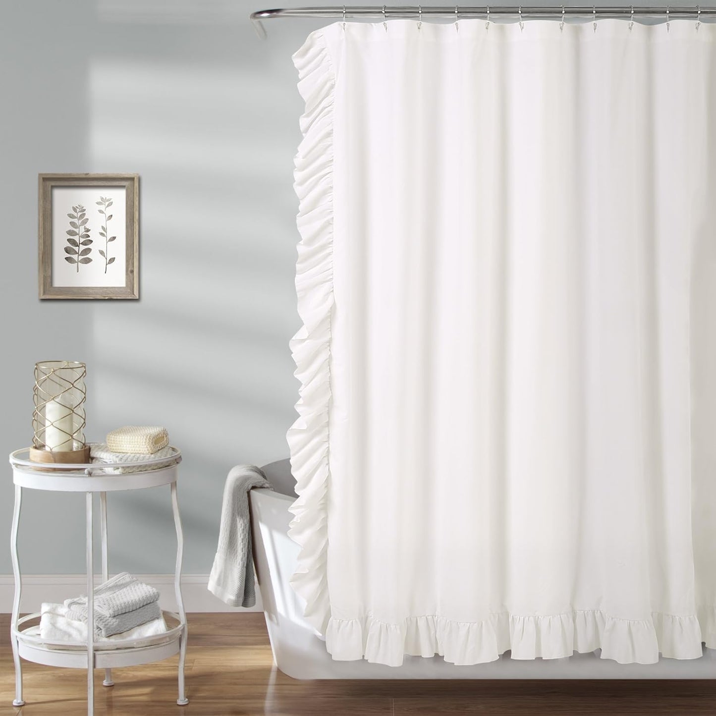 Lush Decor Reyna Ruffle Shower Curtain - Romantic Ruffles