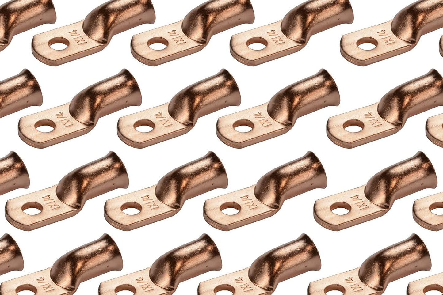 TEMCo 25 Pack Bare Copper Welding Battery Cable Ends for Durability