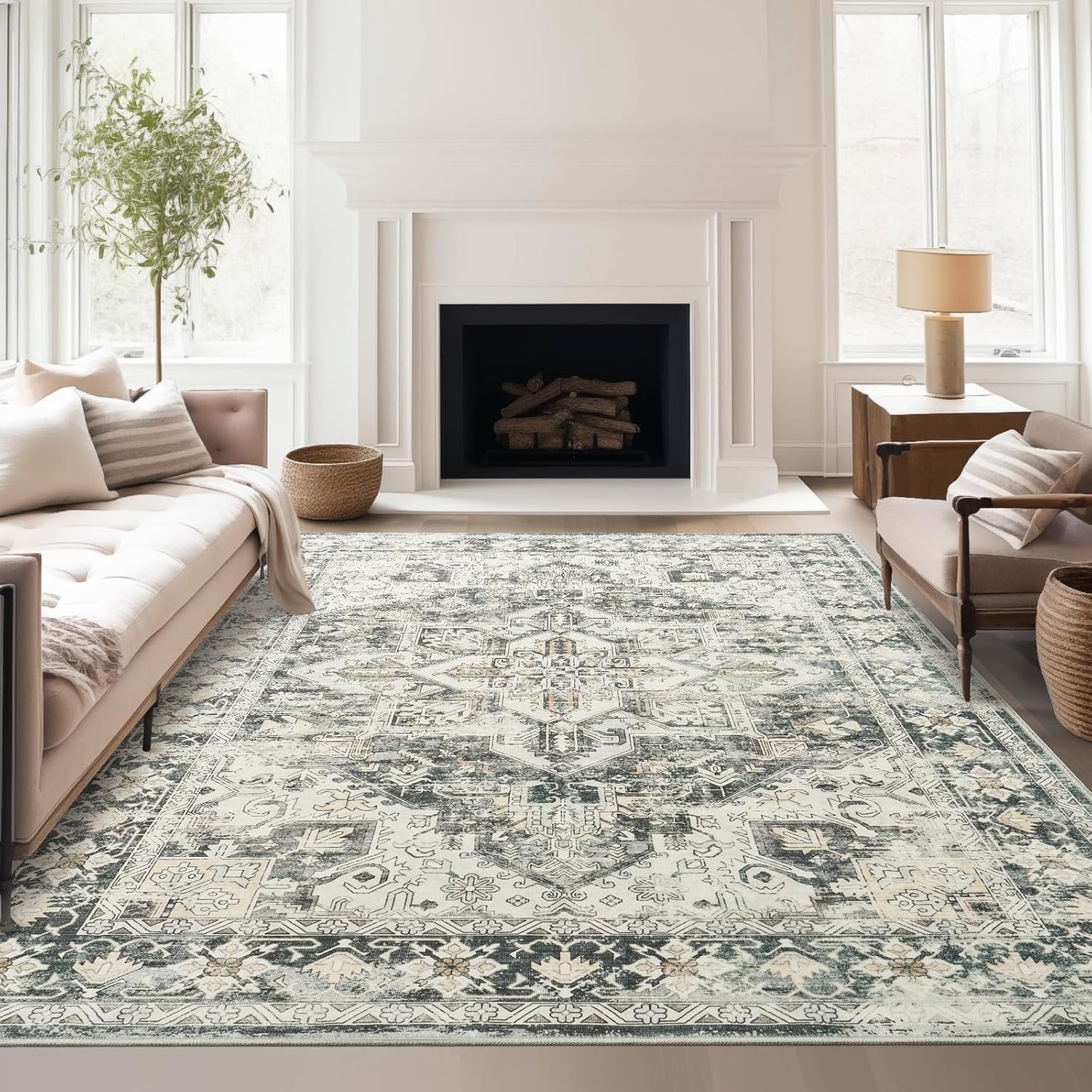 Zesthome 9x12 Area Rugs - Stain Resistant and Non-Slip Design
