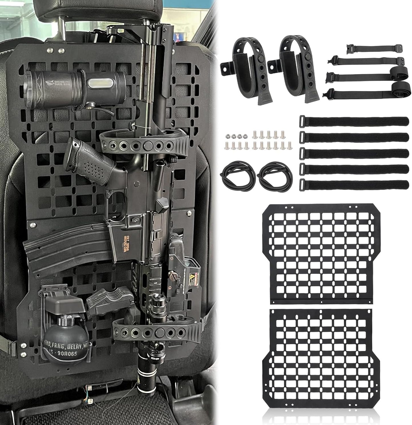 MAIKER Rigid Molle Panels for Vehicles - Tactical Seat Organizer